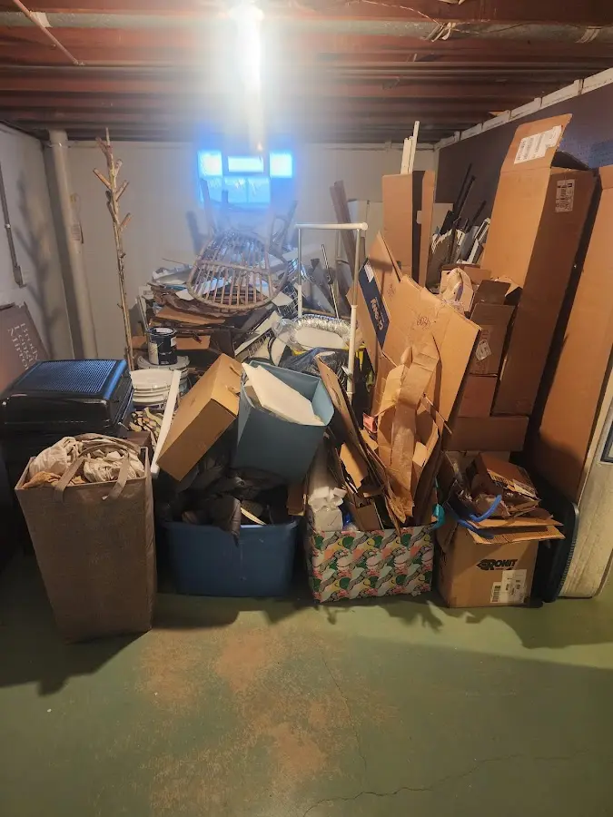 Roll-off dumpster container at job site for 8 Yard Dumpster Rental in Cheshire